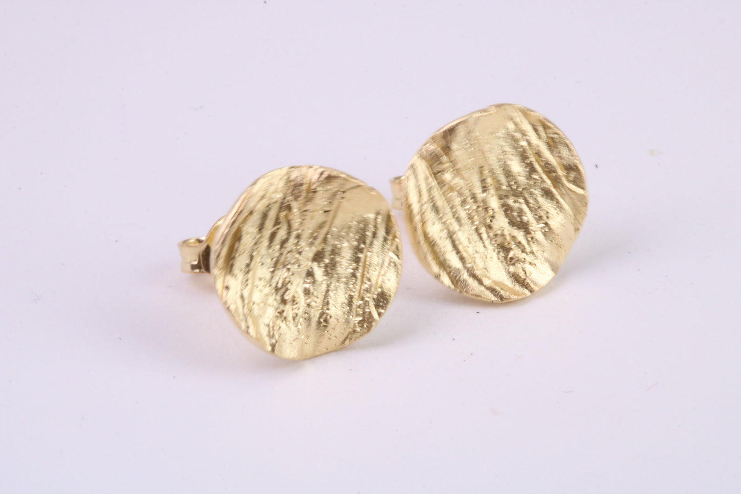 Shimmering Stud Earrings, Very Dressy, Made from Solid 925 Grade Sterling Silver and 18ct Yellow Gold Plated