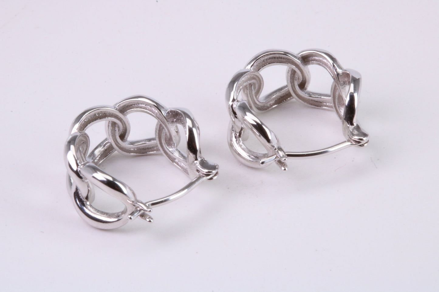15 mm Round Hoop Creole Earrings Made from Solid 925 Grade Sterling Silver