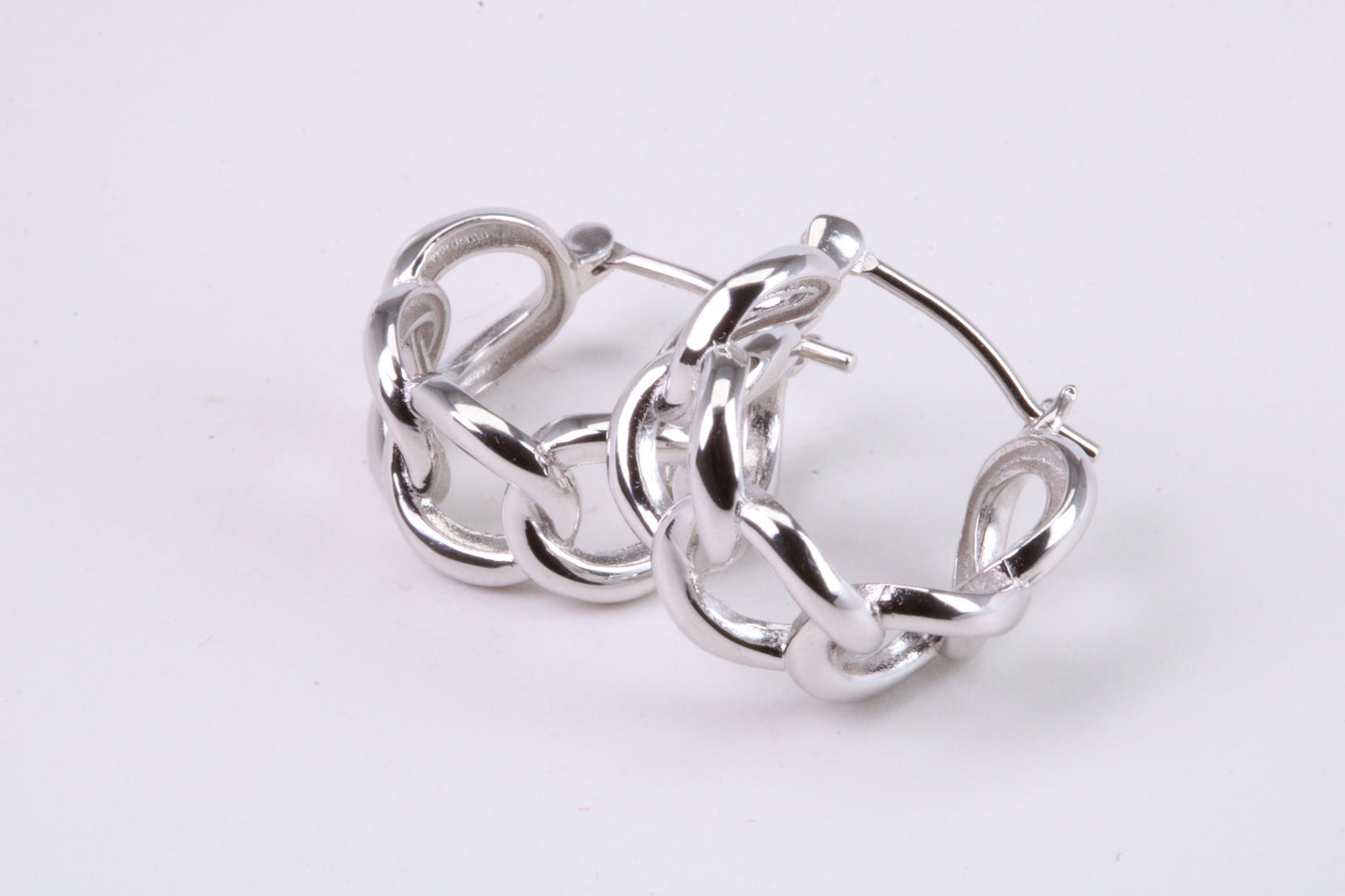 15 mm Round Hoop Creole Earrings Made from Solid 925 Grade Sterling Silver