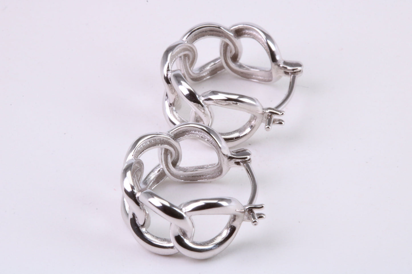 15 mm Round Hoop Creole Earrings Made from Solid 925 Grade Sterling Silver