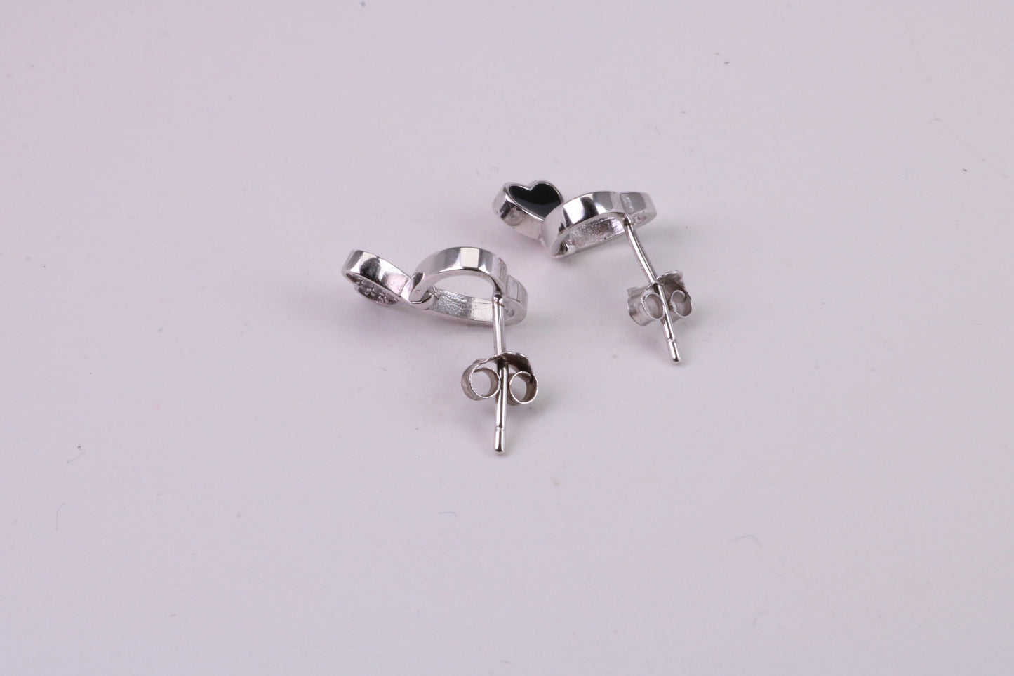 Love Heart Cubic Zirconia set Earrings, Very Dressy, Made from Solid 925 Grade Sterling Silver