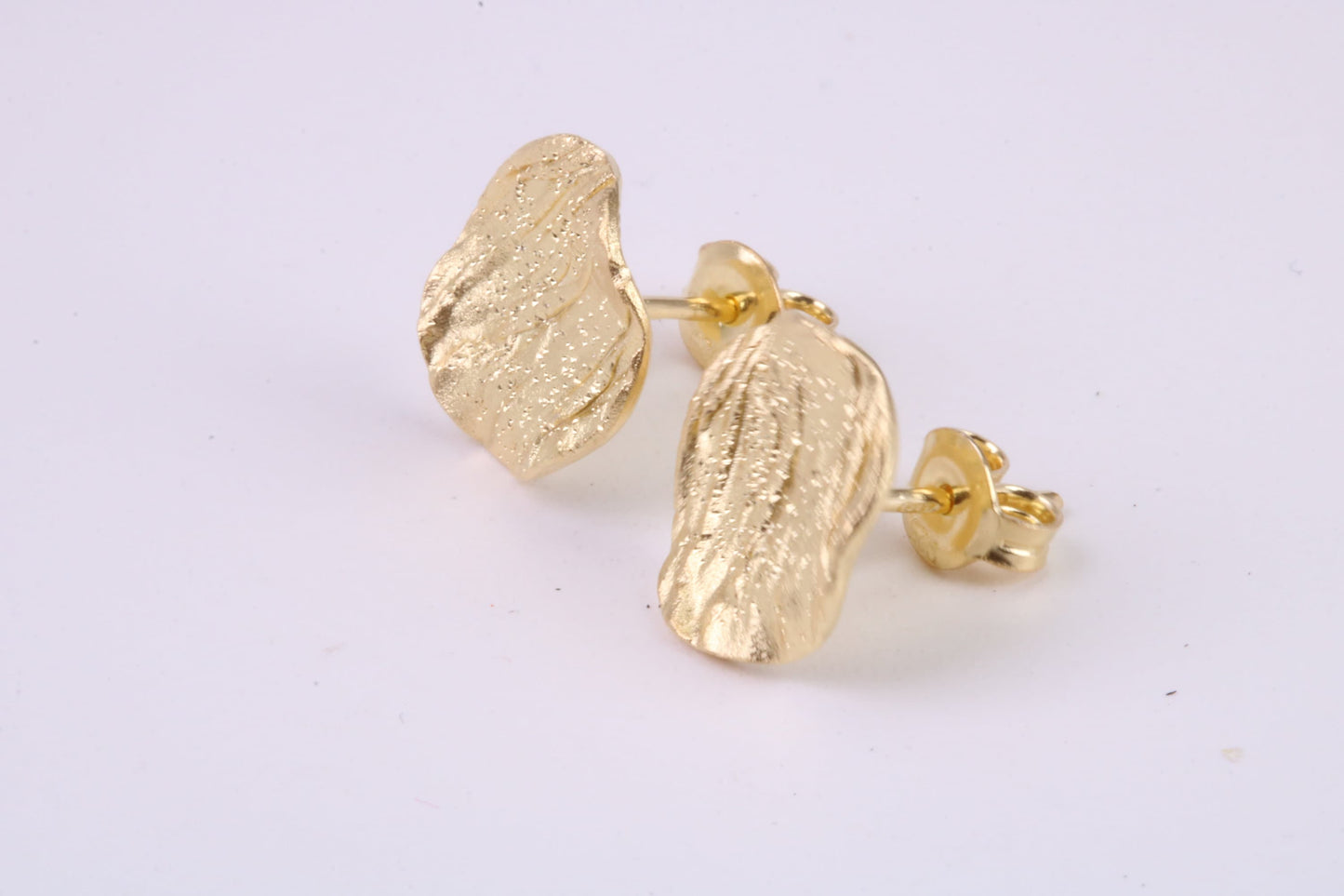Shimmering Stud Earrings, Very Dressy, Made from Solid 925 Grade Sterling Silver and 18ct Yellow Gold Plated