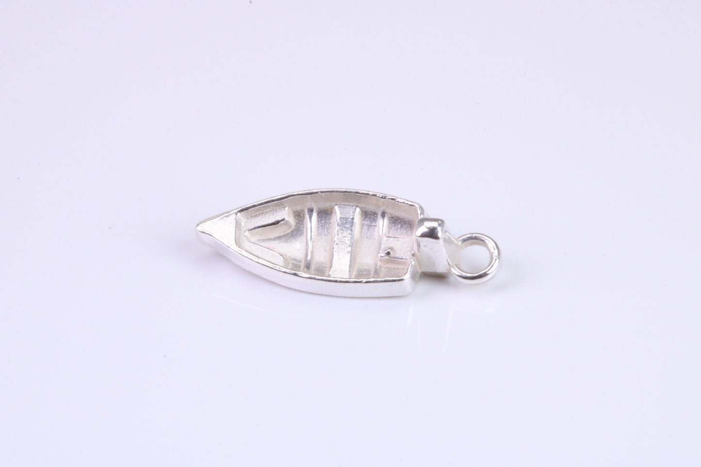 Dingy Boat Charm, Traditional Charm, Made from Solid 925 Grade Sterling Silver, Complete with Attachment Link