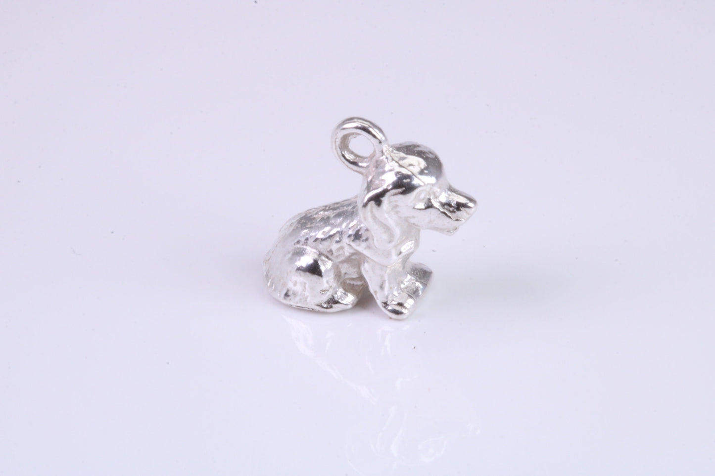 Dog Charm, Traditional Charm, Made from Solid 925 Grade Sterling Silver, Complete with Attachment Link