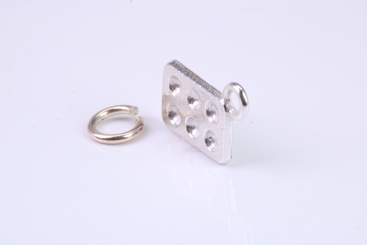 Egg Box Charm, Traditional Charm, Made from Solid 925 Grade Sterling Silver, Complete with Attachment Link