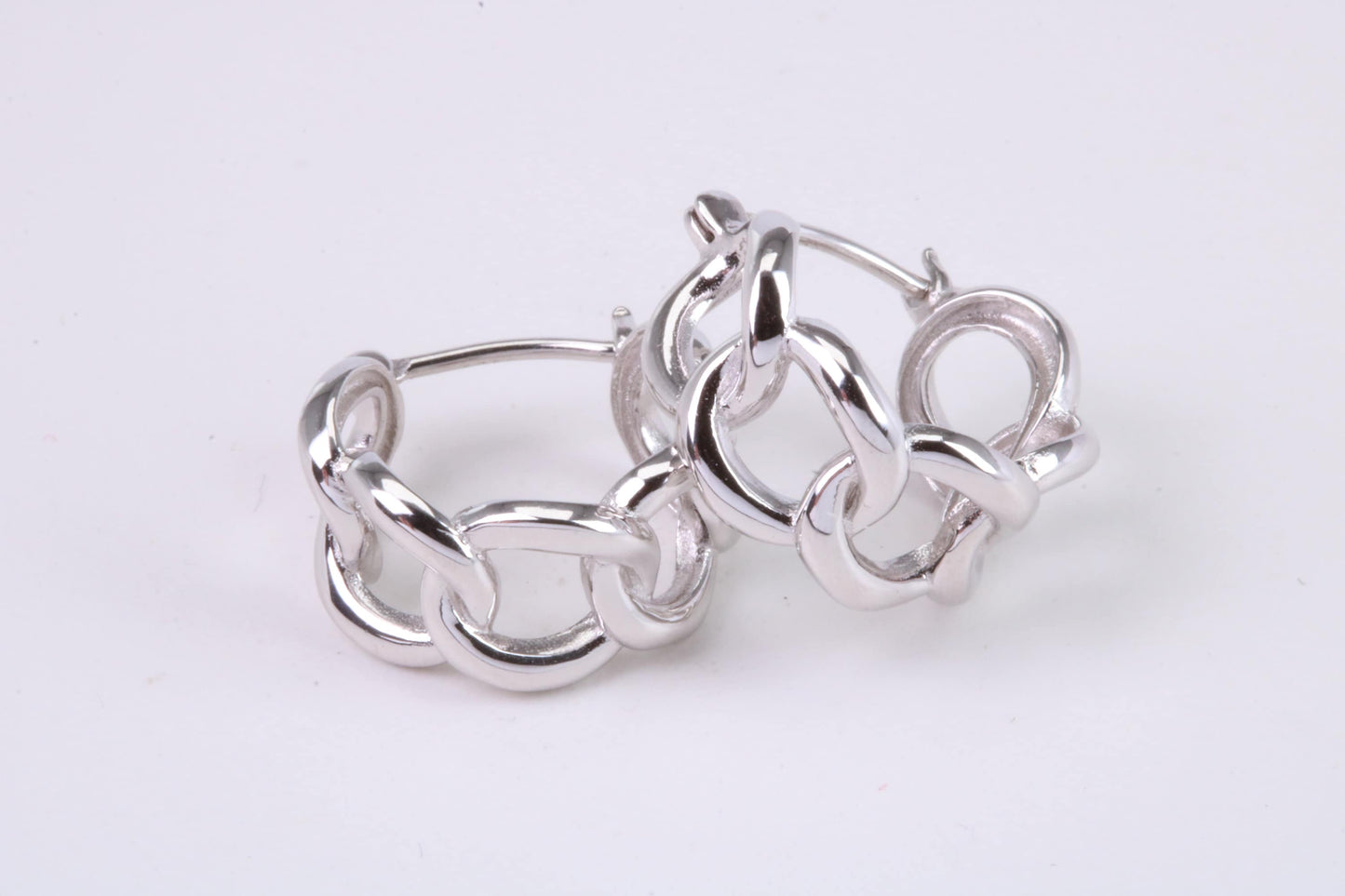 15 mm Round Hoop Creole Earrings Made from Solid 925 Grade Sterling Silver