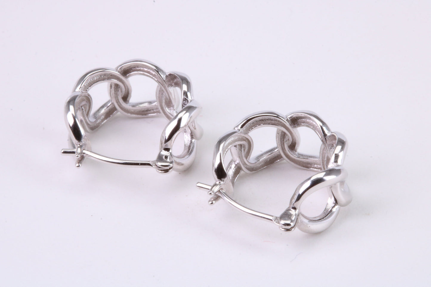 15 mm Round Hoop Creole Earrings Made from Solid 925 Grade Sterling Silver