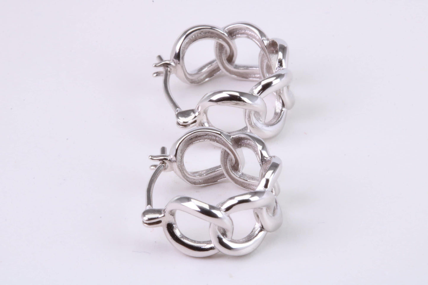 15 mm Round Hoop Creole Earrings Made from Solid 925 Grade Sterling Silver