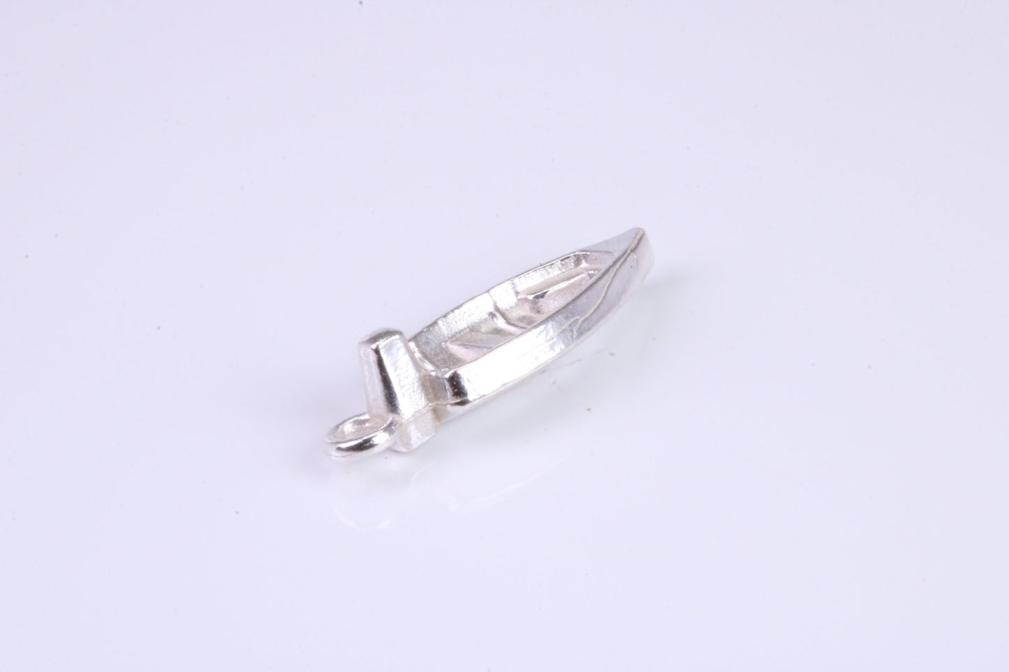 Dingy Boat Charm, Traditional Charm, Made from Solid 925 Grade Sterling Silver, Complete with Attachment Link
