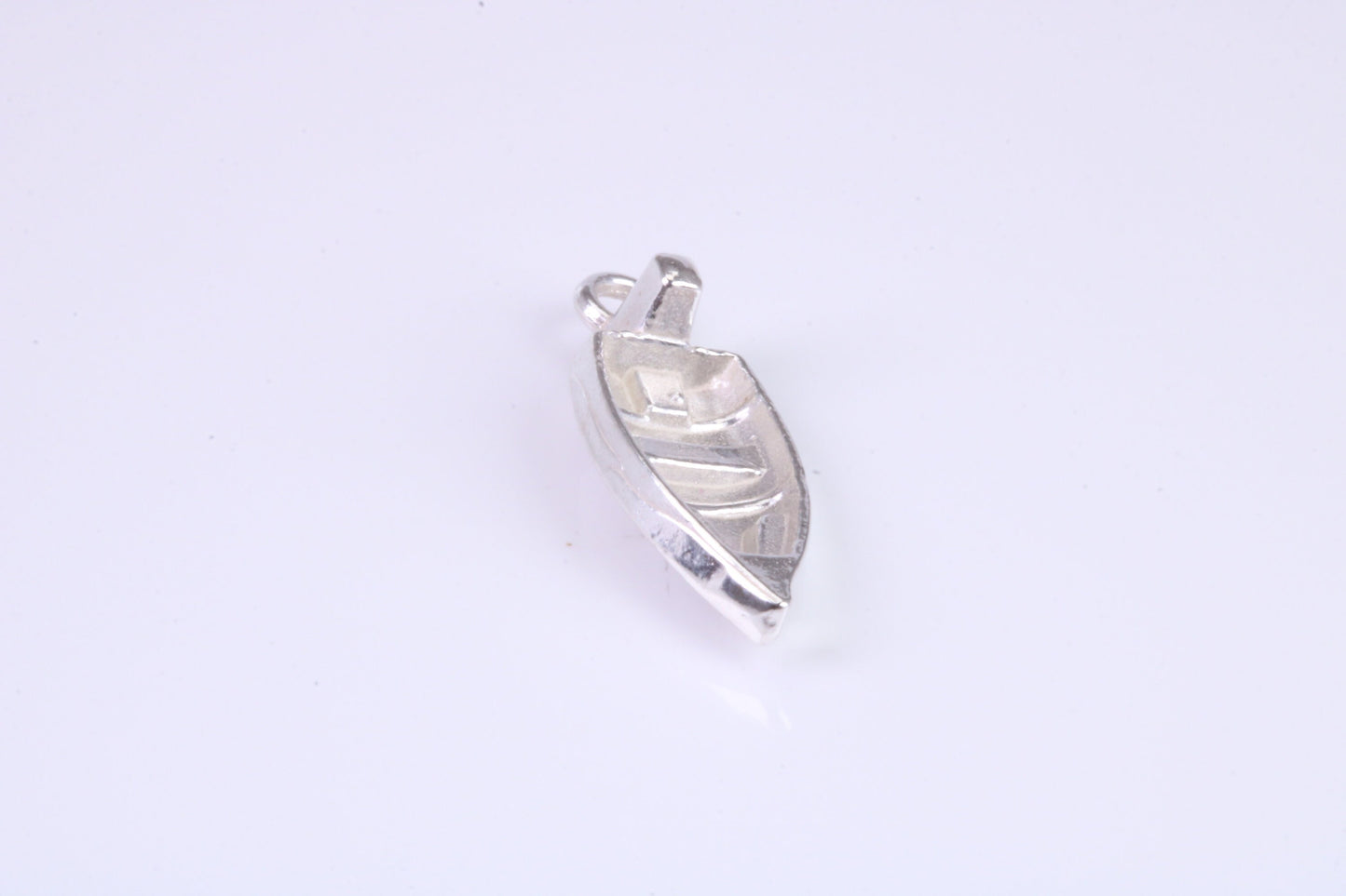 Dingy Boat Charm, Traditional Charm, Made from Solid 925 Grade Sterling Silver, Complete with Attachment Link
