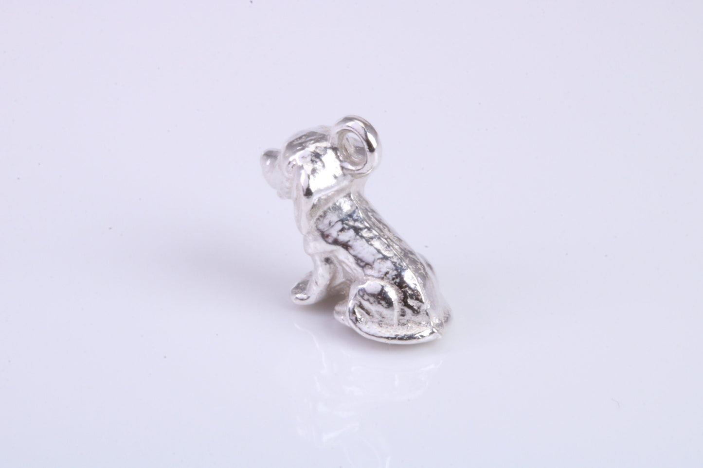 Dog Charm, Traditional Charm, Made from Solid 925 Grade Sterling Silver, Complete with Attachment Link