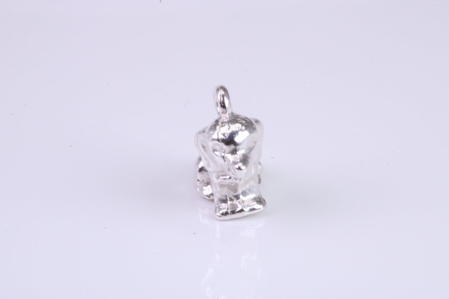 Dog Charm, Traditional Charm, Made from Solid 925 Grade Sterling Silver, Complete with Attachment Link