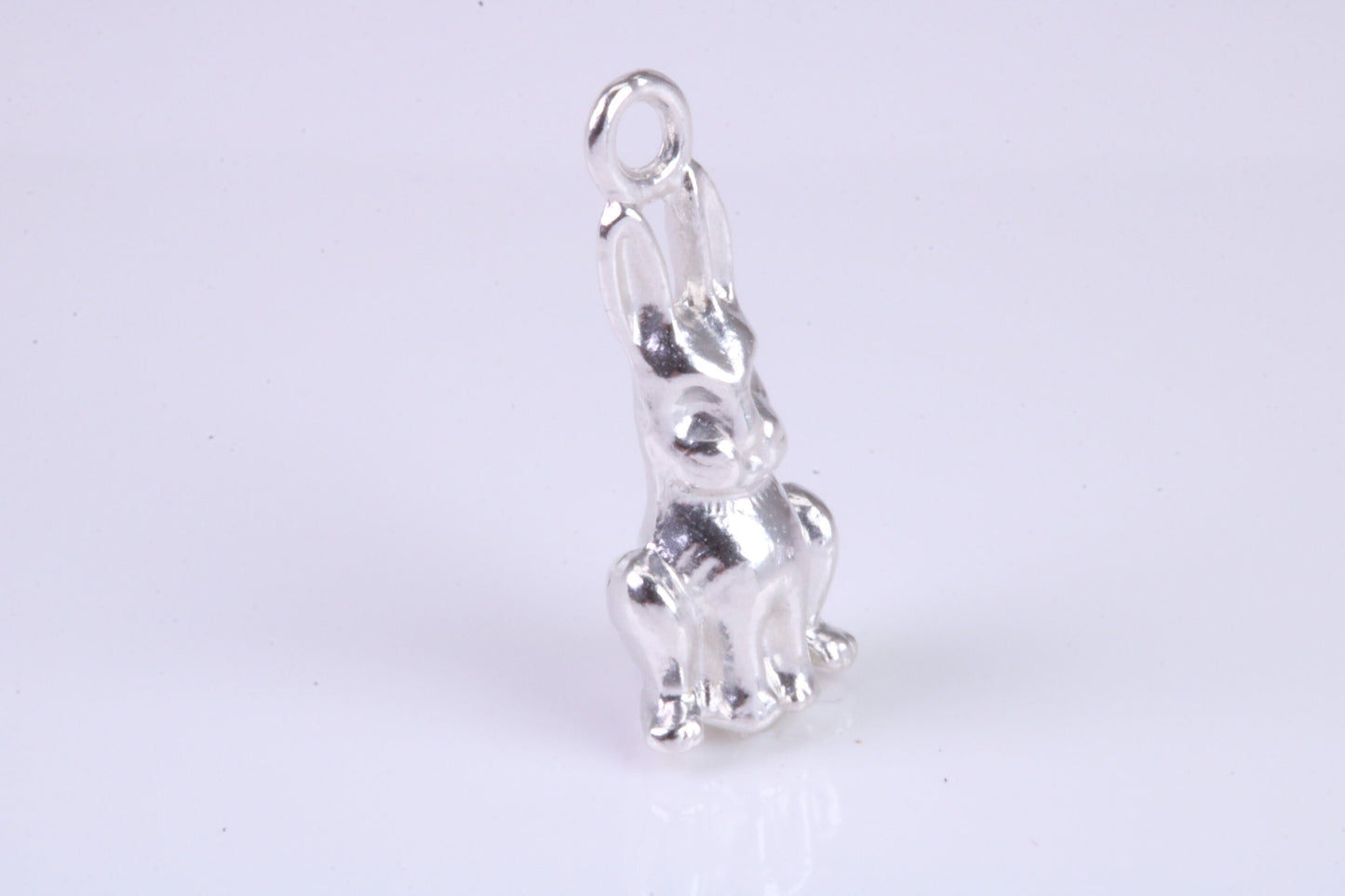 Bunny Rabbit Charm, Traditional Charm, Made from Solid 925 Grade Sterling Silver, Complete with Attachment Link