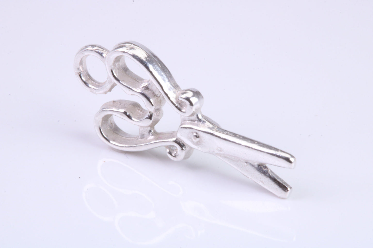 Scissor Charm, Traditional Charm, Made from Solid 925 Grade Sterling Silver, Complete with Attachment Link