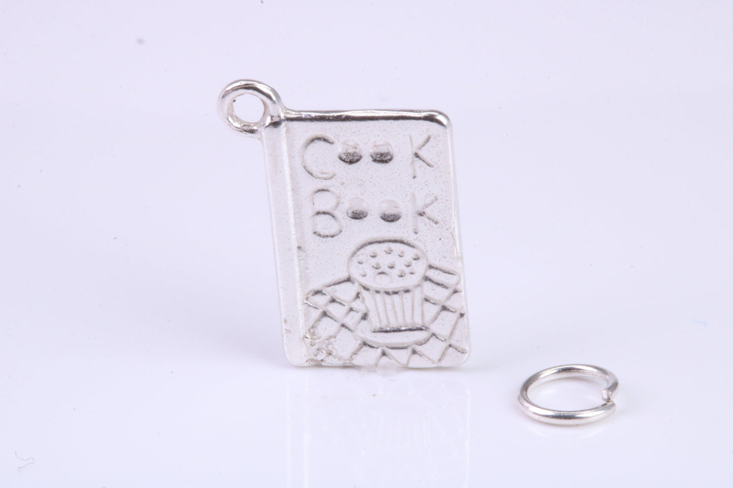 Cook Book Charm, Traditional Charm, Made from Solid 925 Grade Sterling Silver, Complete with Attachment Link