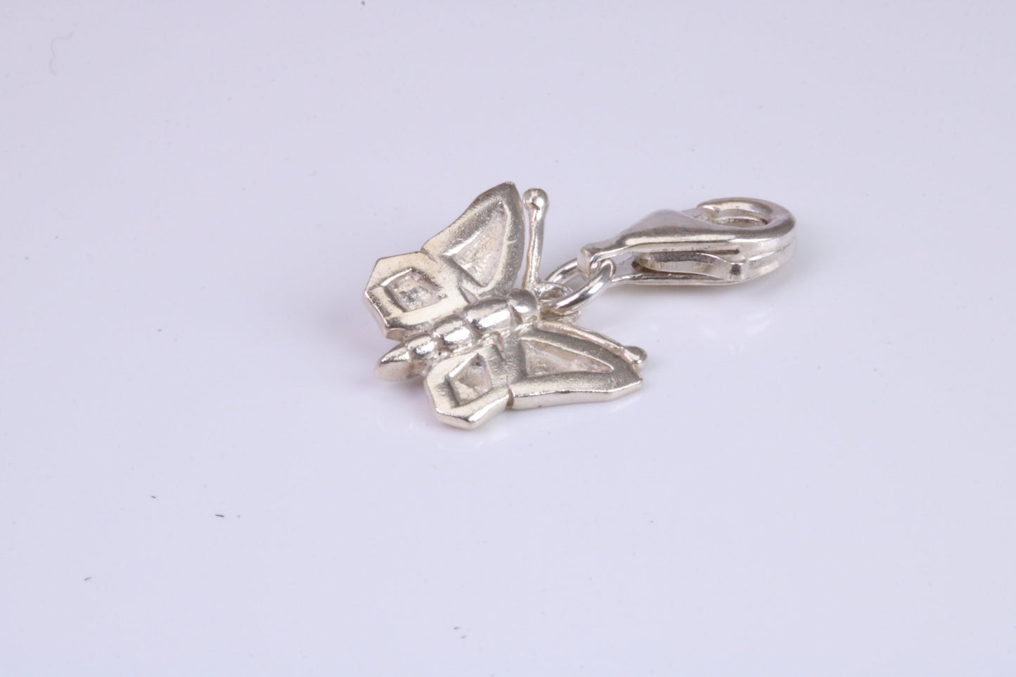 Butterfly Charm, Traditional Charm, Made from Solid 925 Grade Sterling Silver, Complete with Attachment Link