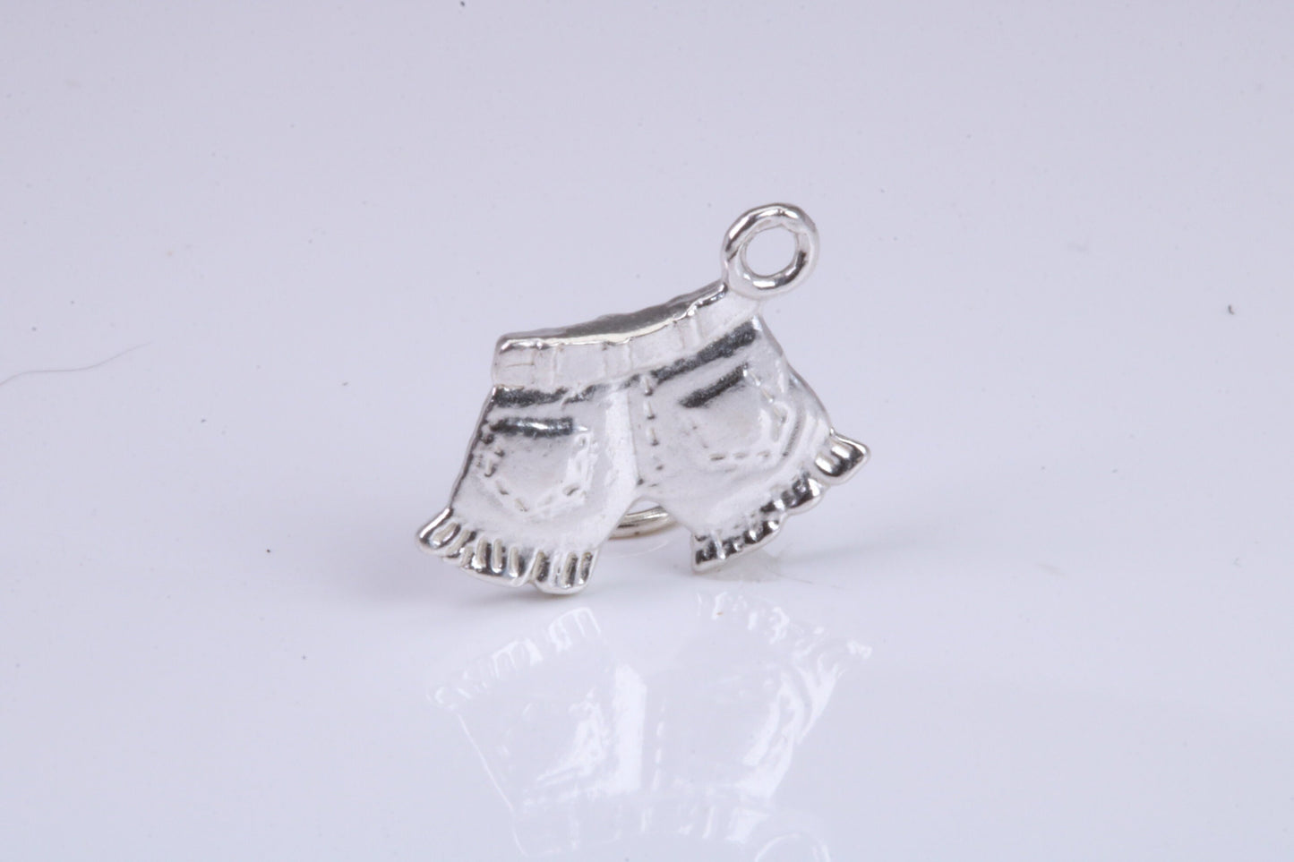 Shorts Charm, Traditional Charm, Made from Solid 925 Grade Sterling Silver, Complete with Attachment Link