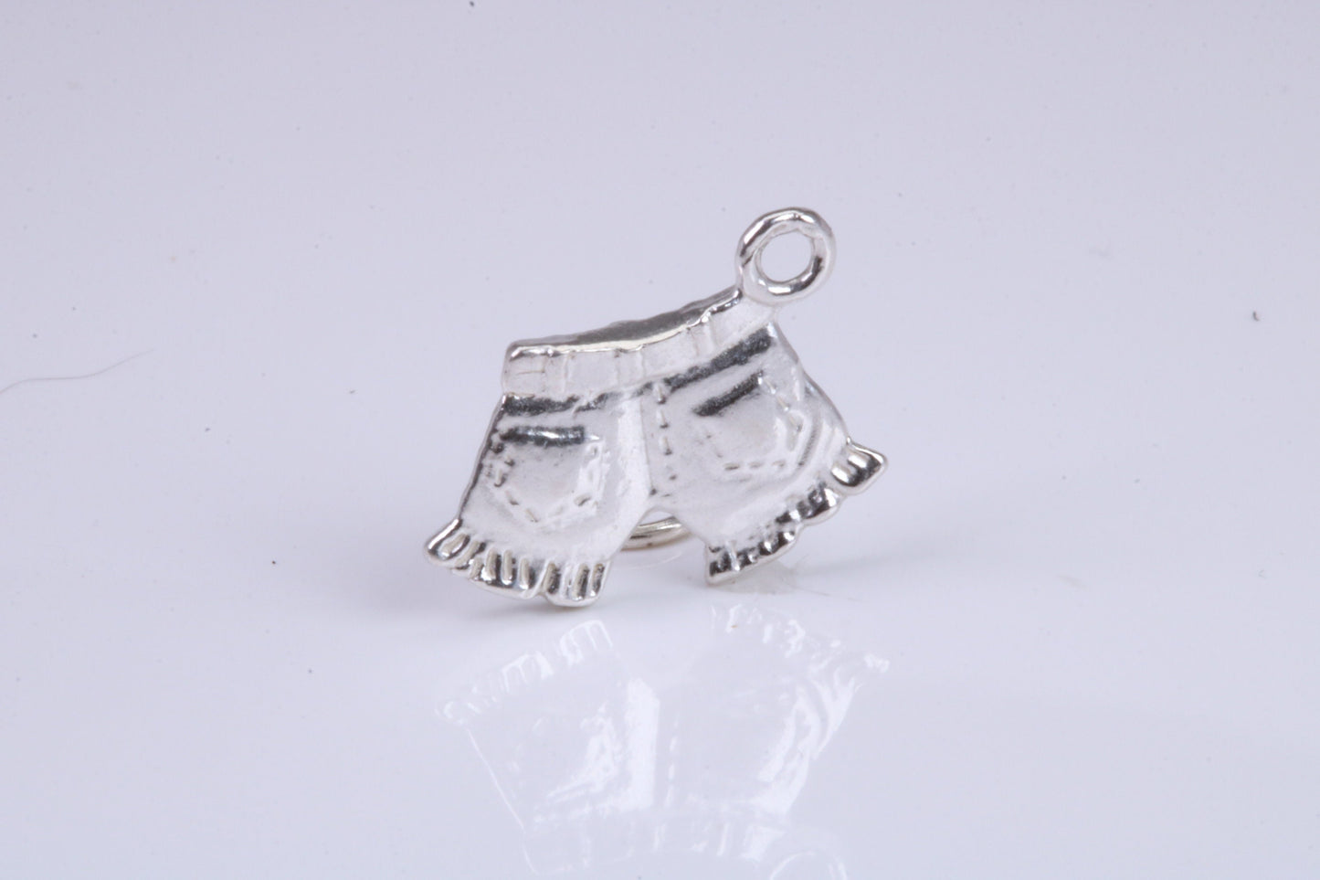 Shorts Charm, Traditional Charm, Made from Solid 925 Grade Sterling Silver, Complete with Attachment Link