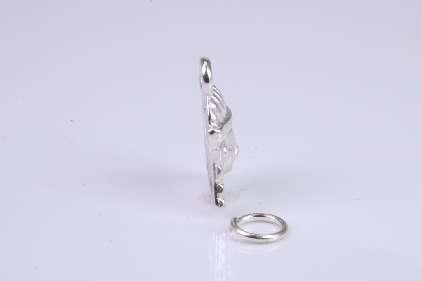 Pharaoh Charm, Traditional Charm, Made from Solid 925 Grade Sterling Silver, Complete with Attachment Link