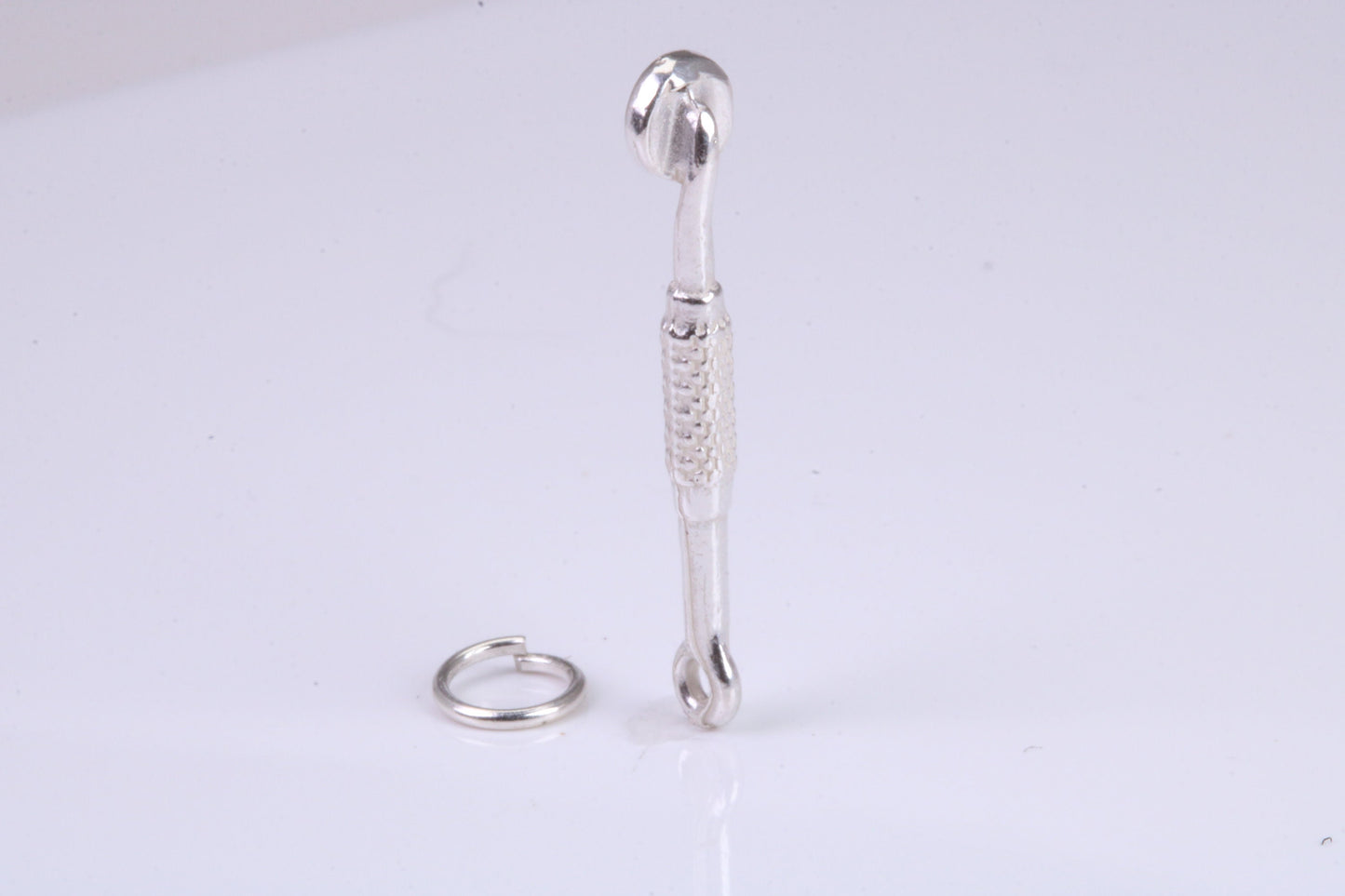 Dental Mirror Charm, Traditional Charm, Made from Solid 925 Grade Sterling Silver, Complete with Attachment Link