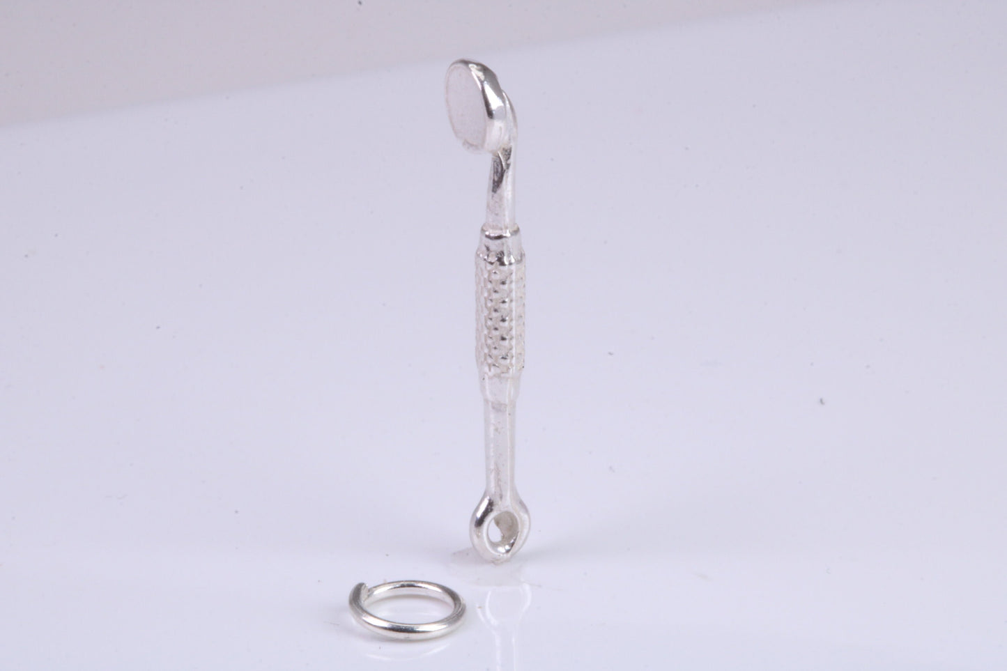 Dental Mirror Charm, Traditional Charm, Made from Solid 925 Grade Sterling Silver, Complete with Attachment Link