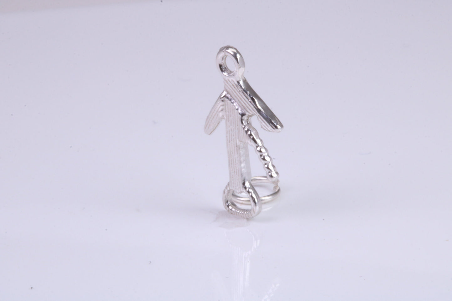 Wine Bottle Opener Charm, Traditional Charm, Made from Solid 925 Grade Sterling Silver, Complete with Attachment Link