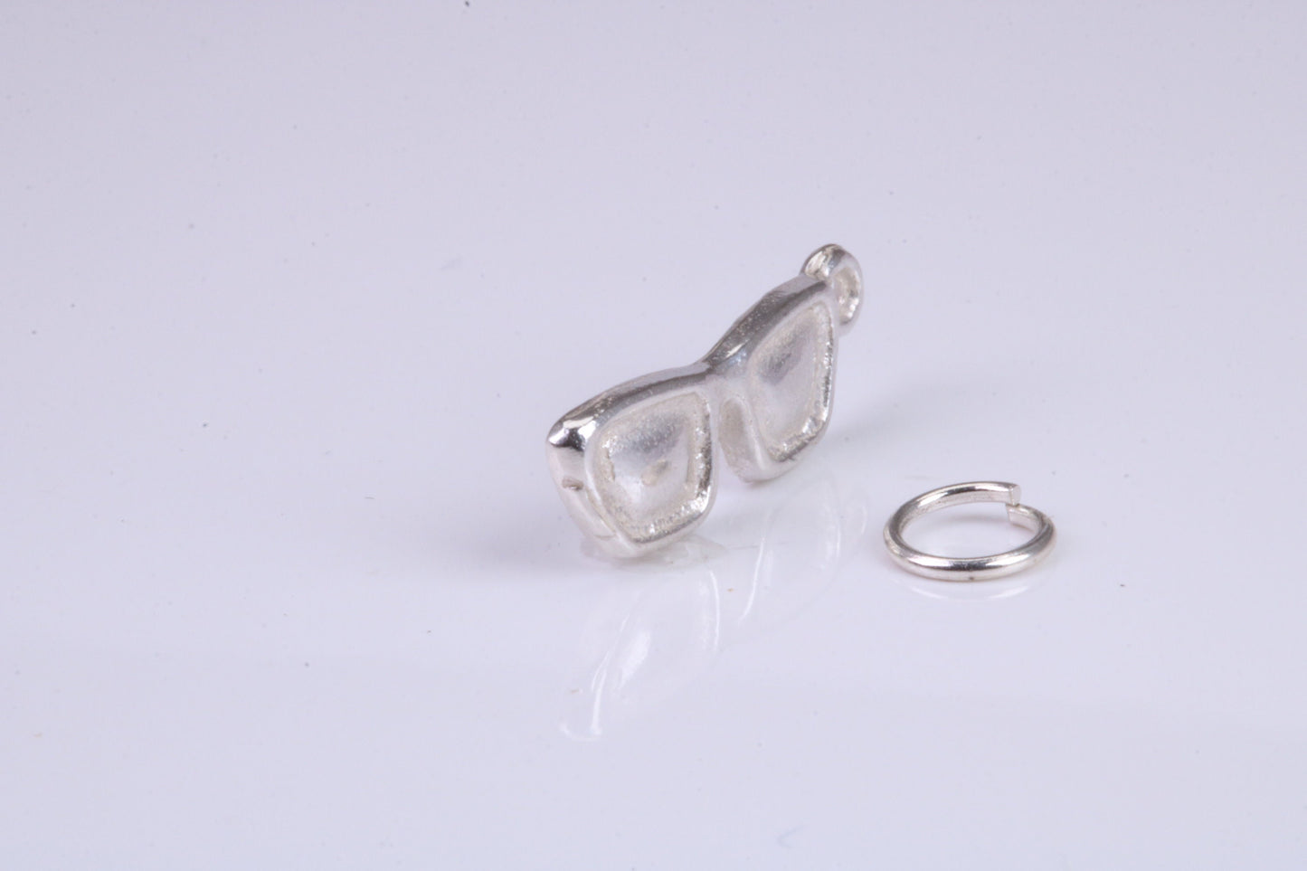 Sunglasses Charm, Traditional Charm, Made from Solid 925 Grade Sterling Silver, Complete with Attachment Link