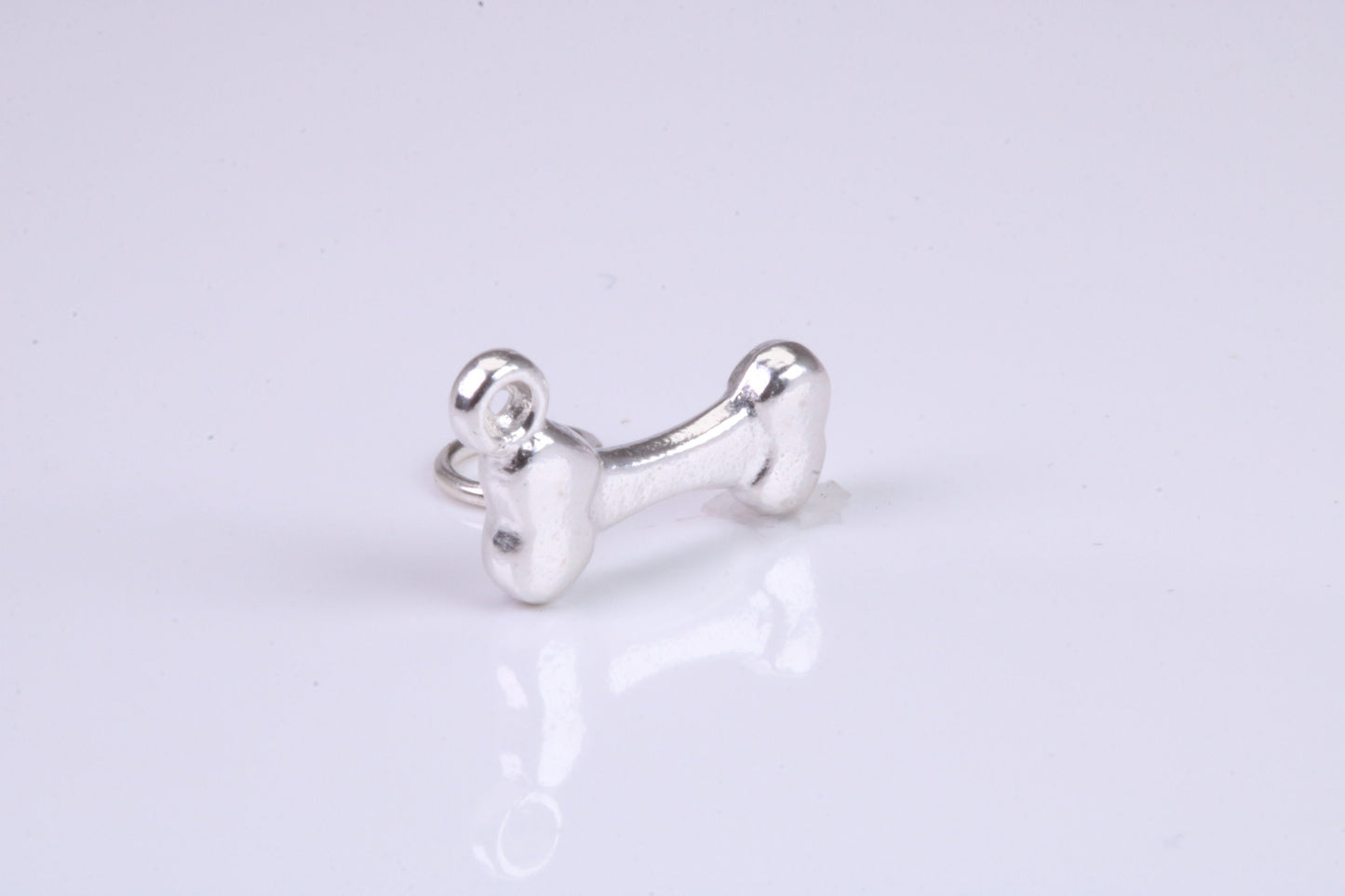 Dog Bone Charm, Traditional Charm, Made from Solid 925 Grade Sterling Silver, Complete with Attachment Link