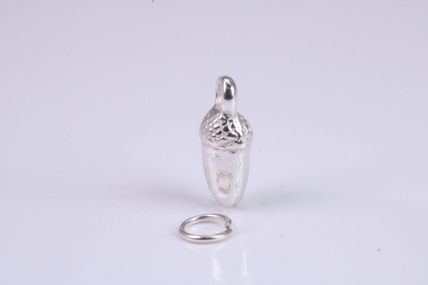 Acorn Charm, Traditional Charm, Made from Solid 925 Grade Sterling Silver, Complete with Attachment Link