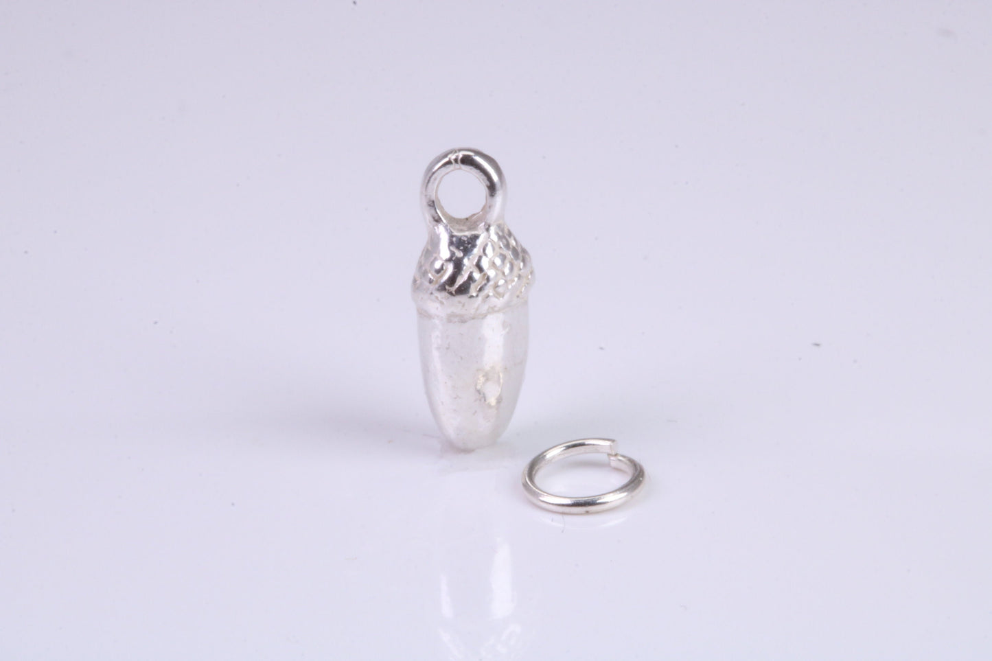 Acorn Charm, Traditional Charm, Made from Solid 925 Grade Sterling Silver, Complete with Attachment Link