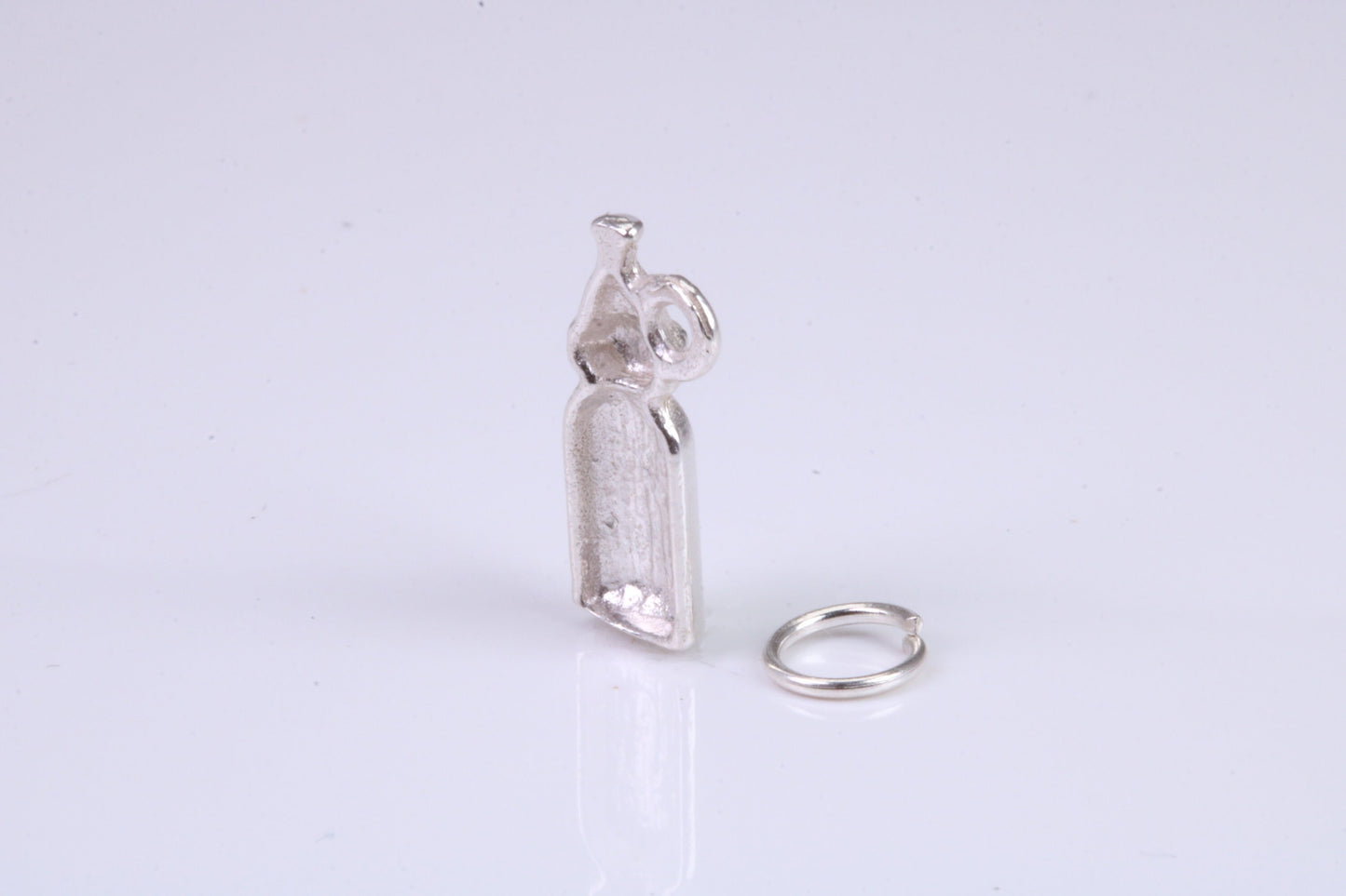 Baby Milk Bottle Charm, Traditional Charm, Made from Solid 925 Grade Sterling Silver, Complete with Attachment Link