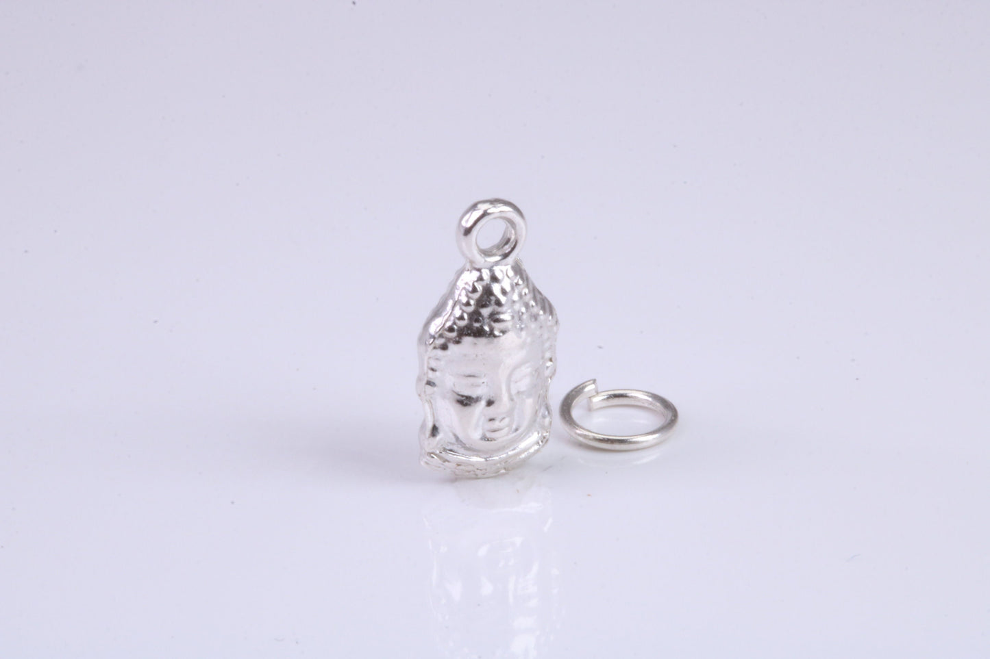 Buddha Charm, Traditional Charm, Made from Solid 925 Grade Sterling Silver, Complete with Attachment Link