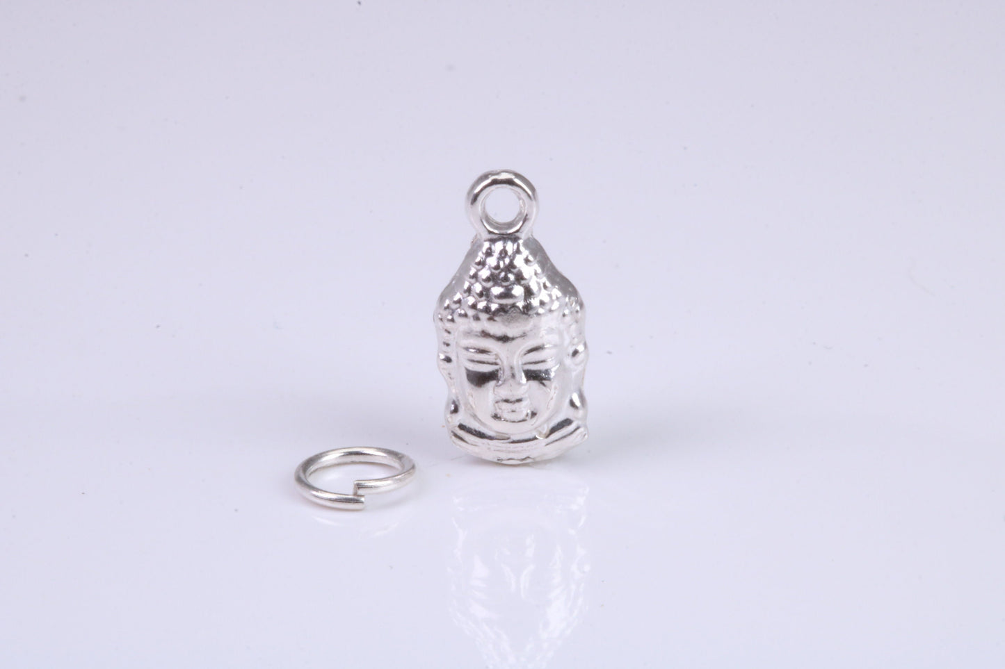 Buddha Charm, Traditional Charm, Made from Solid 925 Grade Sterling Silver, Complete with Attachment Link