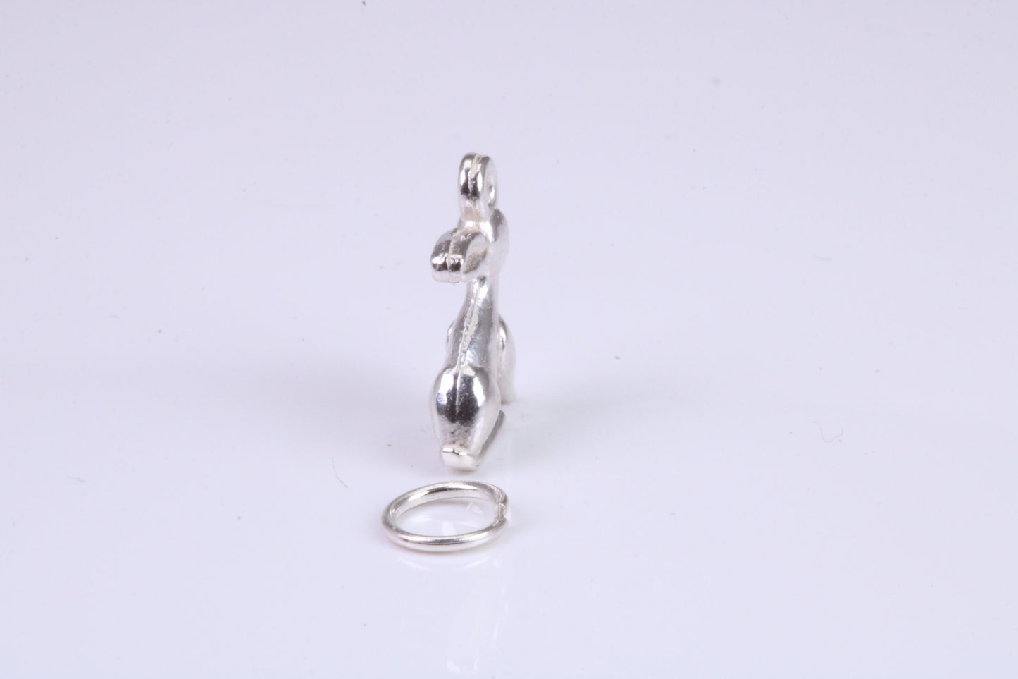 Bunny Rabbit Charm, Traditional Charm, Made from Solid 925 Grade Sterling Silver, Complete with Attachment Link