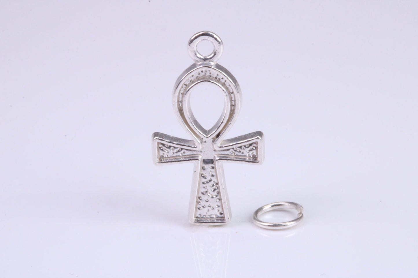 Ankh Cross Charm, Traditional Charm, Made from Solid 925 Grade Sterling Silver, Complete with Attachment Link