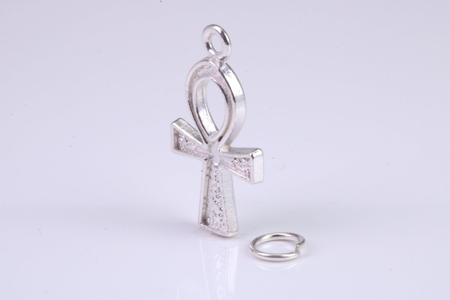 Ankh Cross Charm, Traditional Charm, Made from Solid 925 Grade Sterling Silver, Complete with Attachment Link