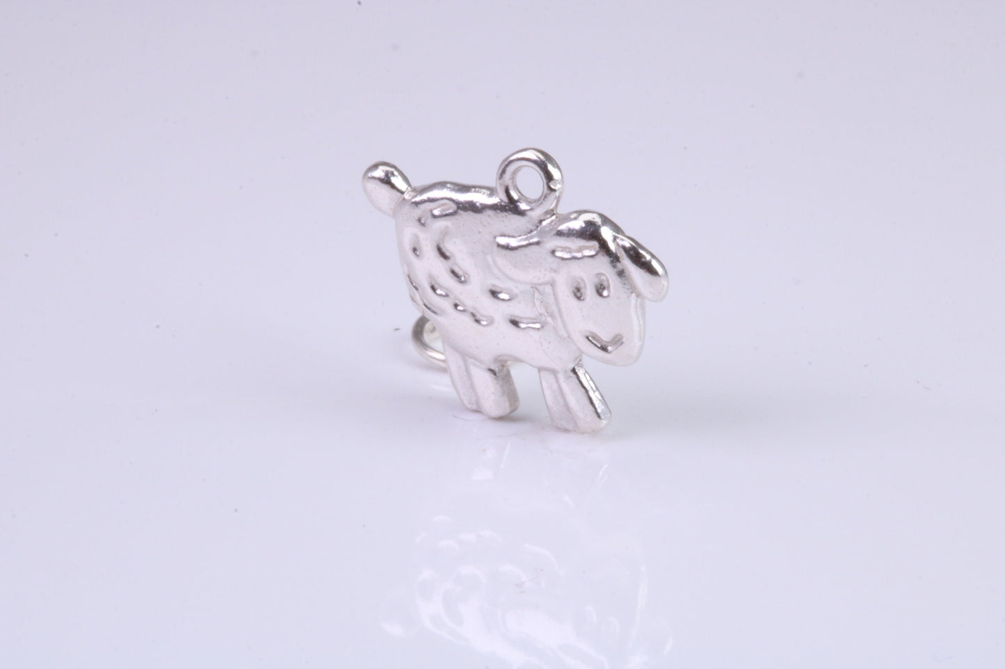 Sheep Charm, Traditional Charm, Made from Solid 925 Grade Sterling Silver, Complete with Attachment Link