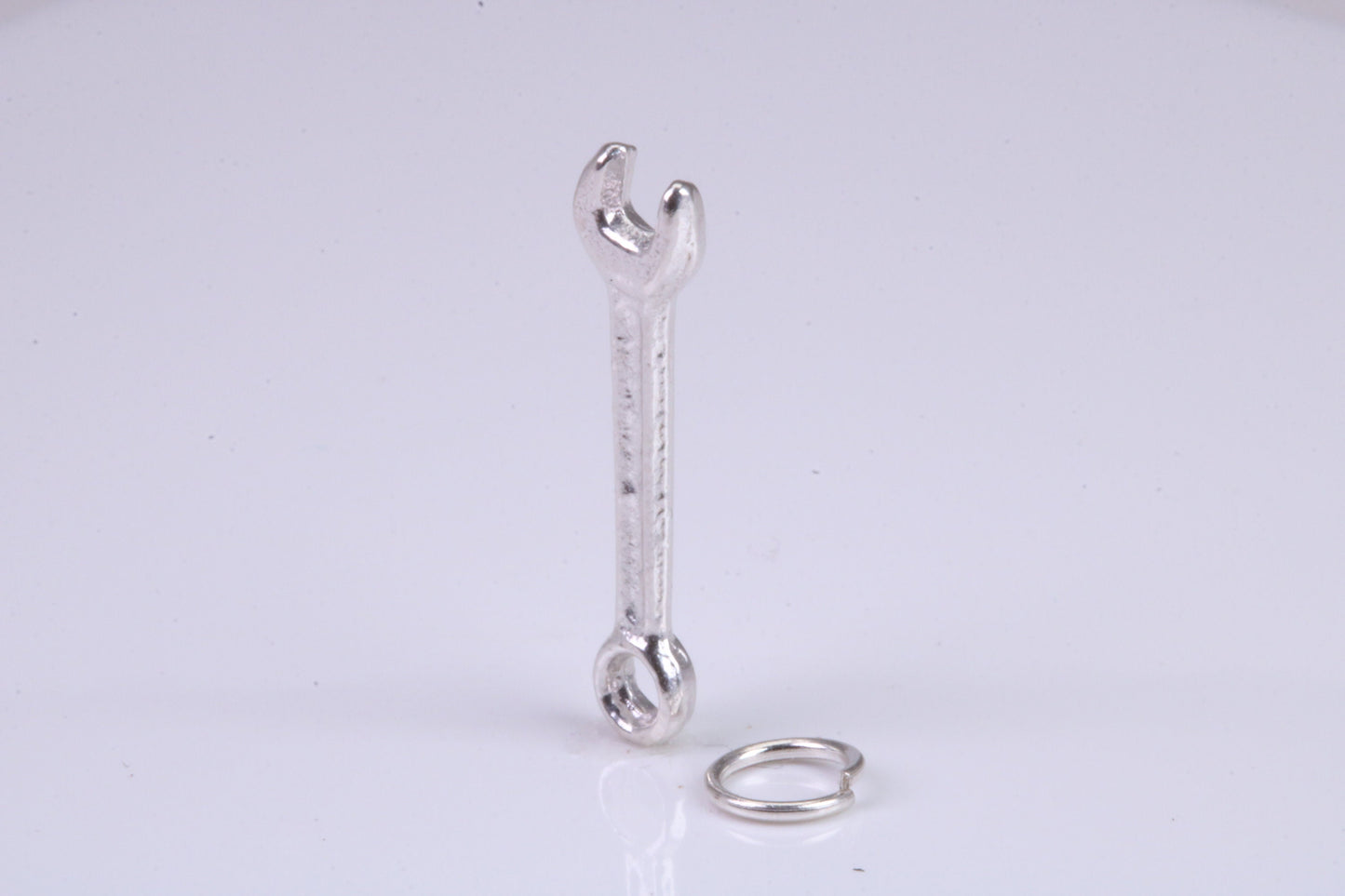 Spanner Charm, Traditional Charm, Made from Solid 925 Grade Sterling Silver, Complete with Attachment Link
