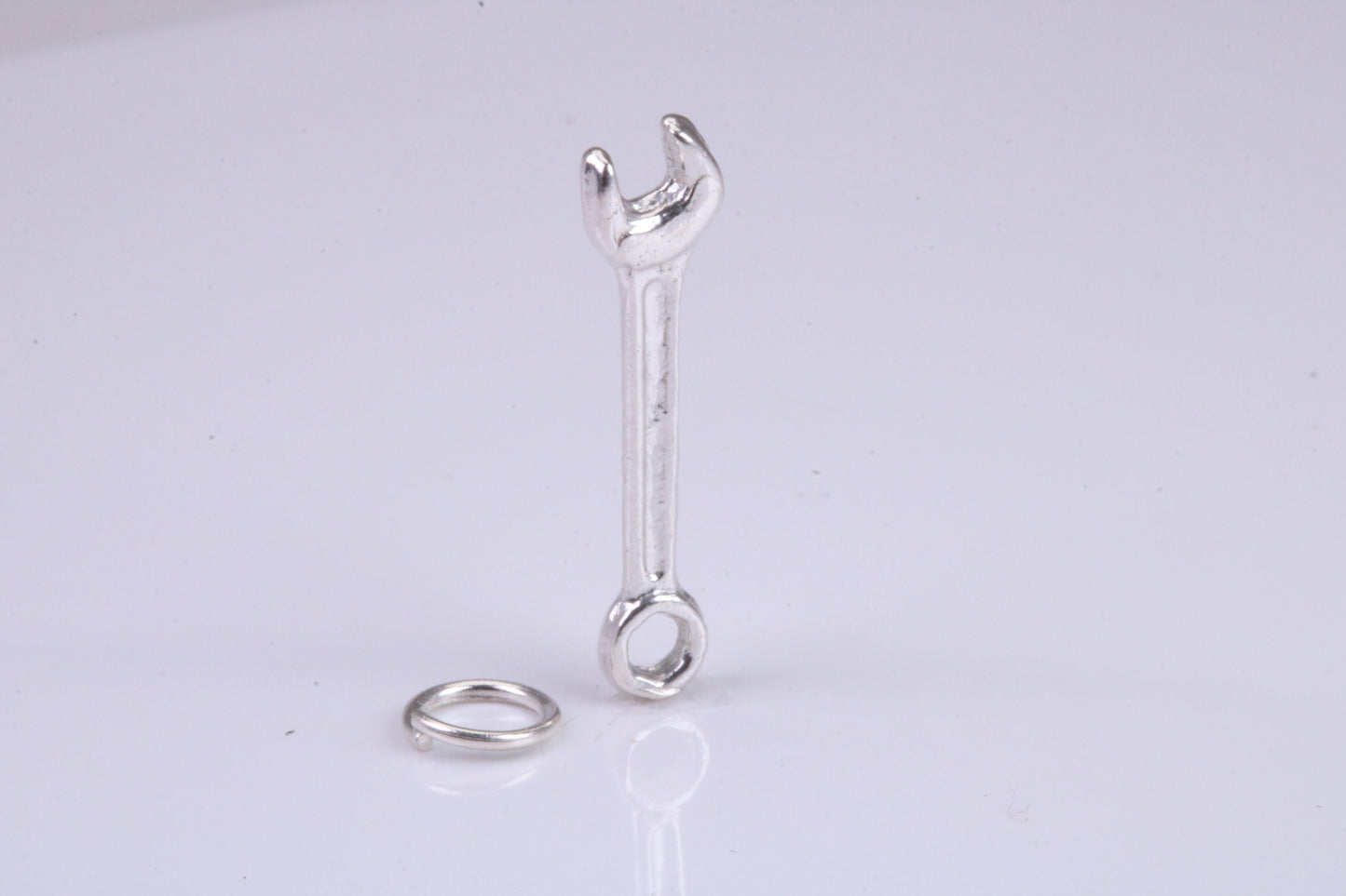 Spanner Charm, Traditional Charm, Made from Solid 925 Grade Sterling Silver, Complete with Attachment Link