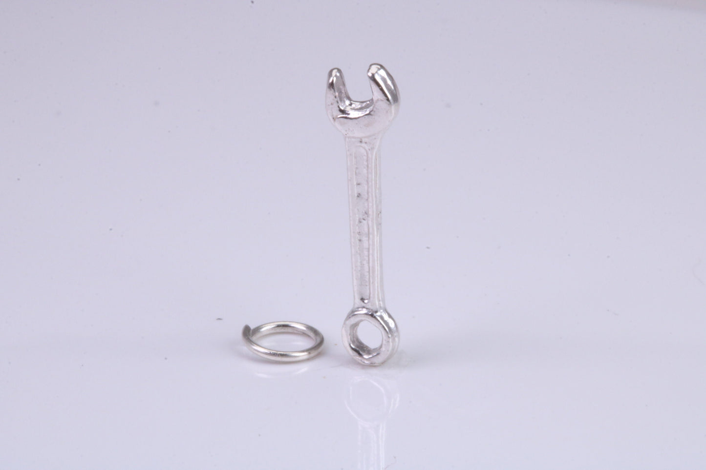 Spanner Charm, Traditional Charm, Made from Solid 925 Grade Sterling Silver, Complete with Attachment Link