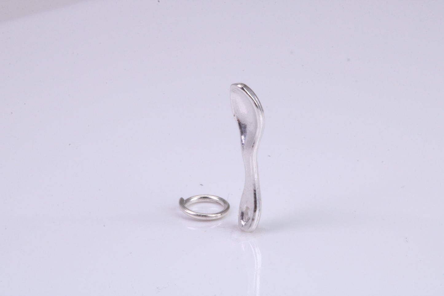 Spoon Charm, Traditional Charm, Made from Solid 925 Grade Sterling Silver, Complete with Attachment Link