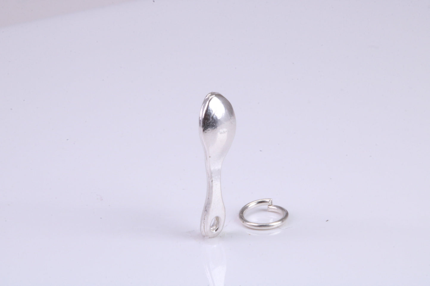 Spoon Charm, Traditional Charm, Made from Solid 925 Grade Sterling Silver, Complete with Attachment Link