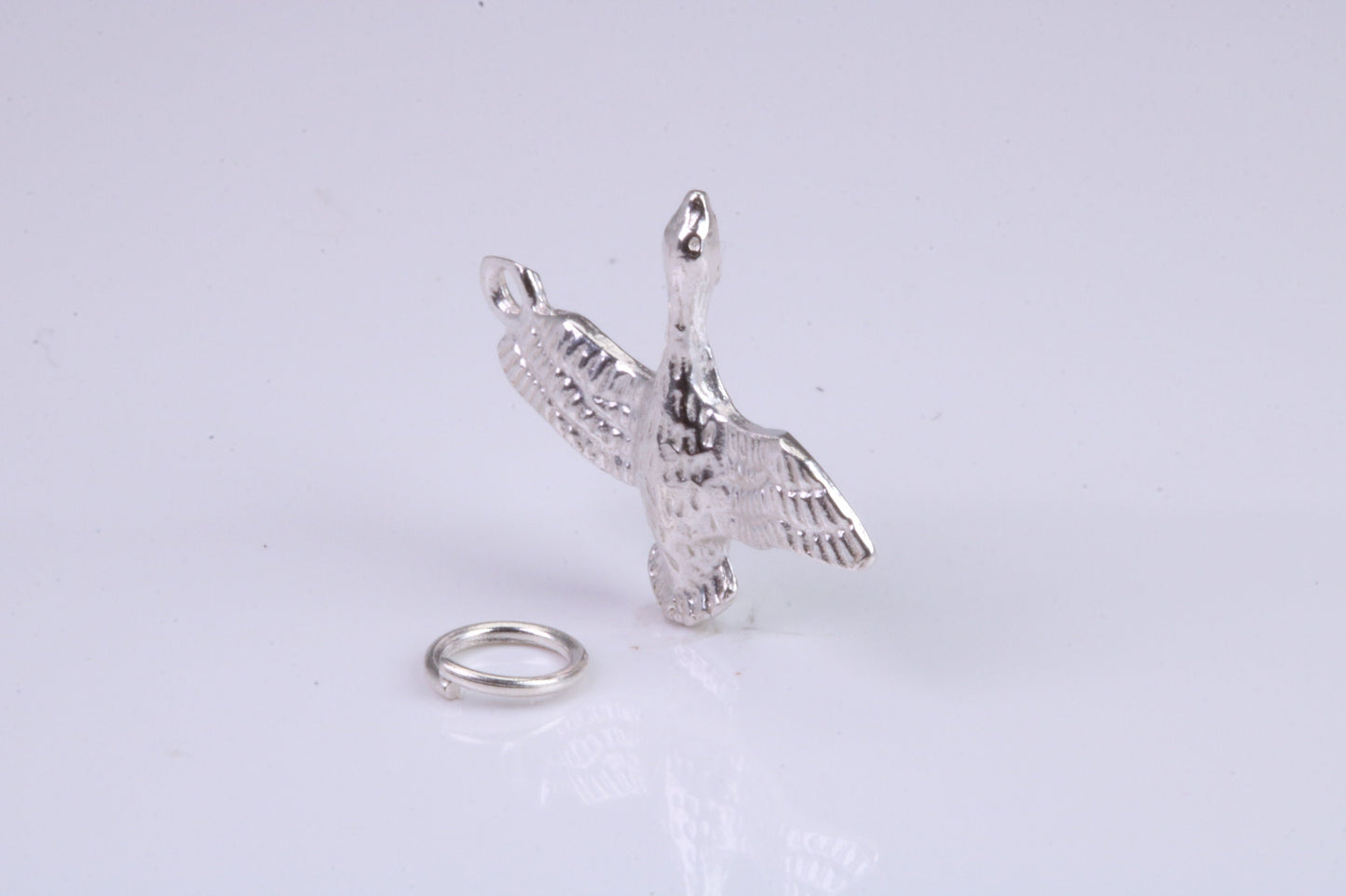 Seagull Charm, Traditional Charm, Made from Solid 925 Grade Sterling Silver, Complete with Attachment Link