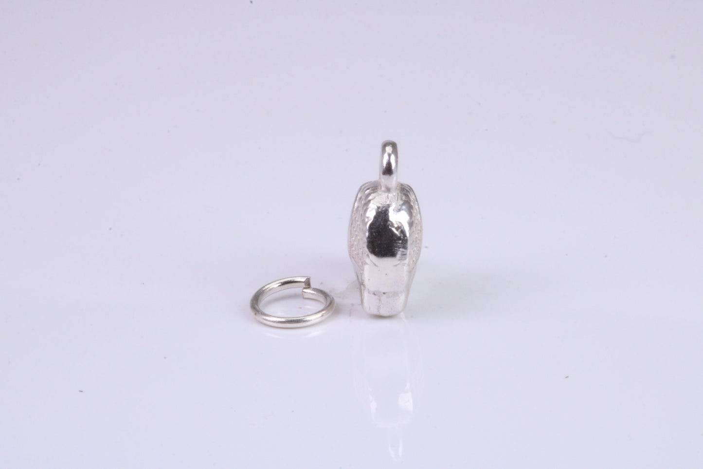 Elephant Charm, Traditional Charm, Made from Solid 925 Grade Sterling Silver, Complete with Attachment Link