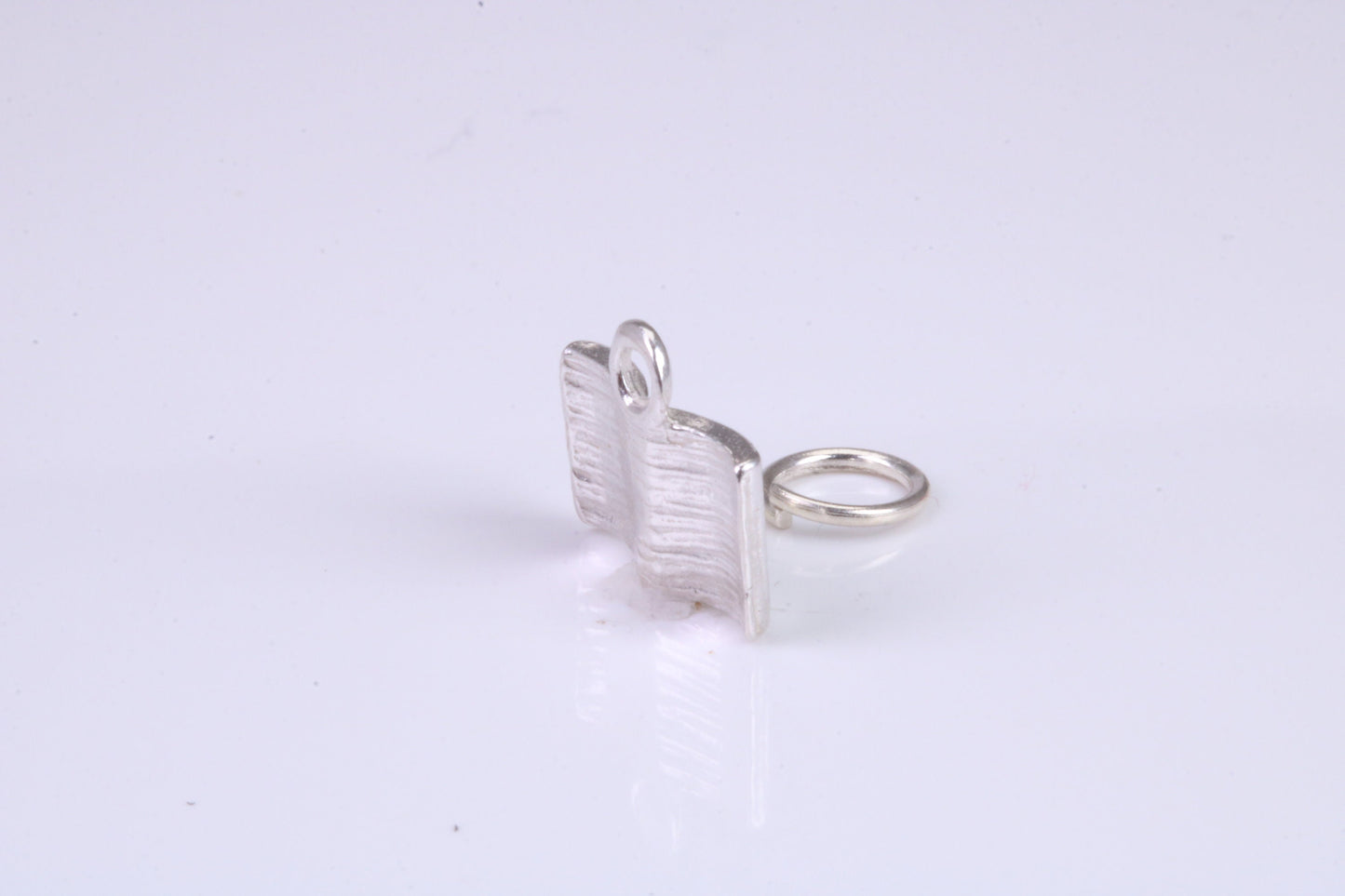 Book Charm, Traditional Charm, Made from Solid 925 Grade Sterling Silver, Complete with Attachment Link