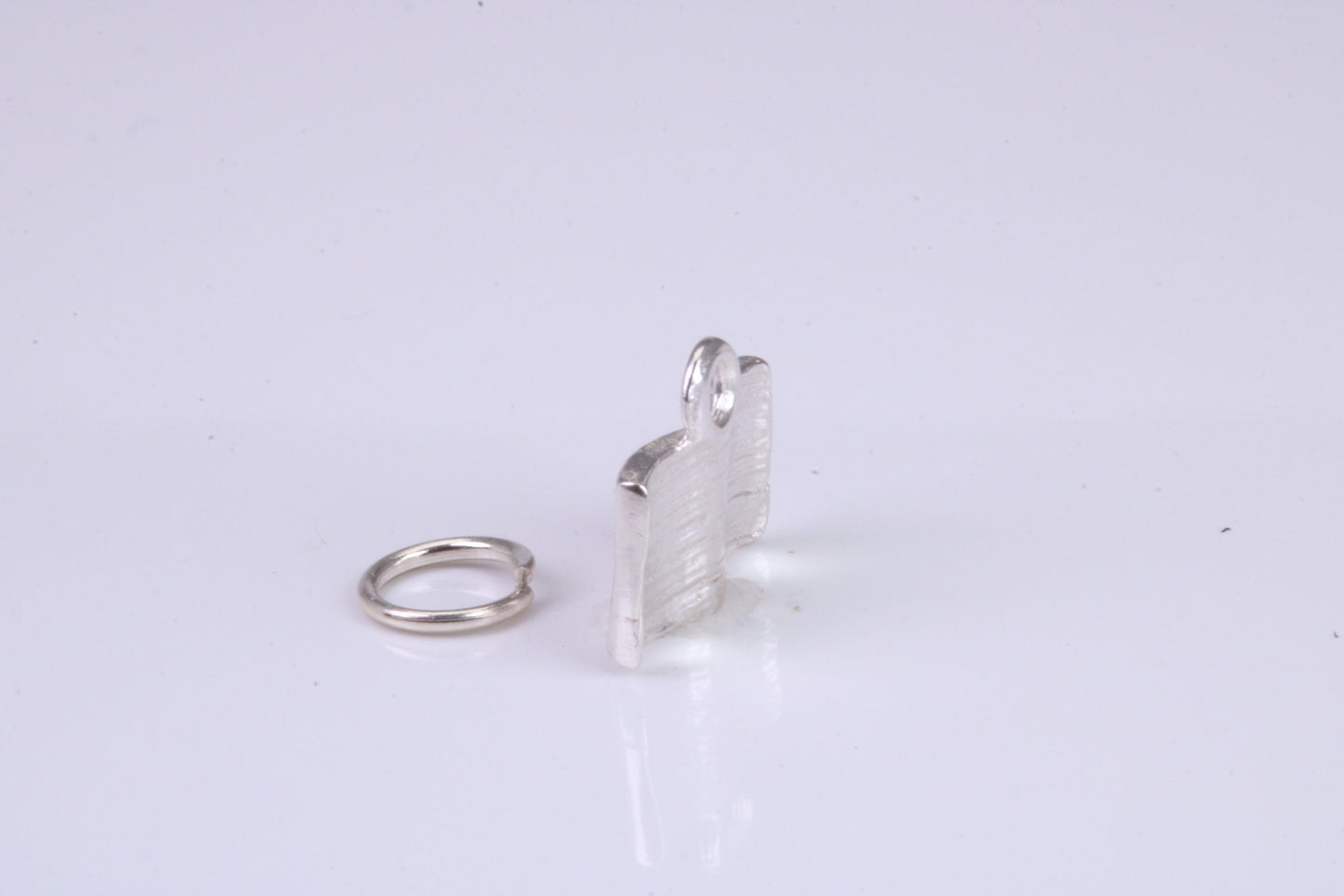 Book Charm, Traditional Charm, Made from Solid 925 Grade Sterling Silver, Complete with Attachment Link