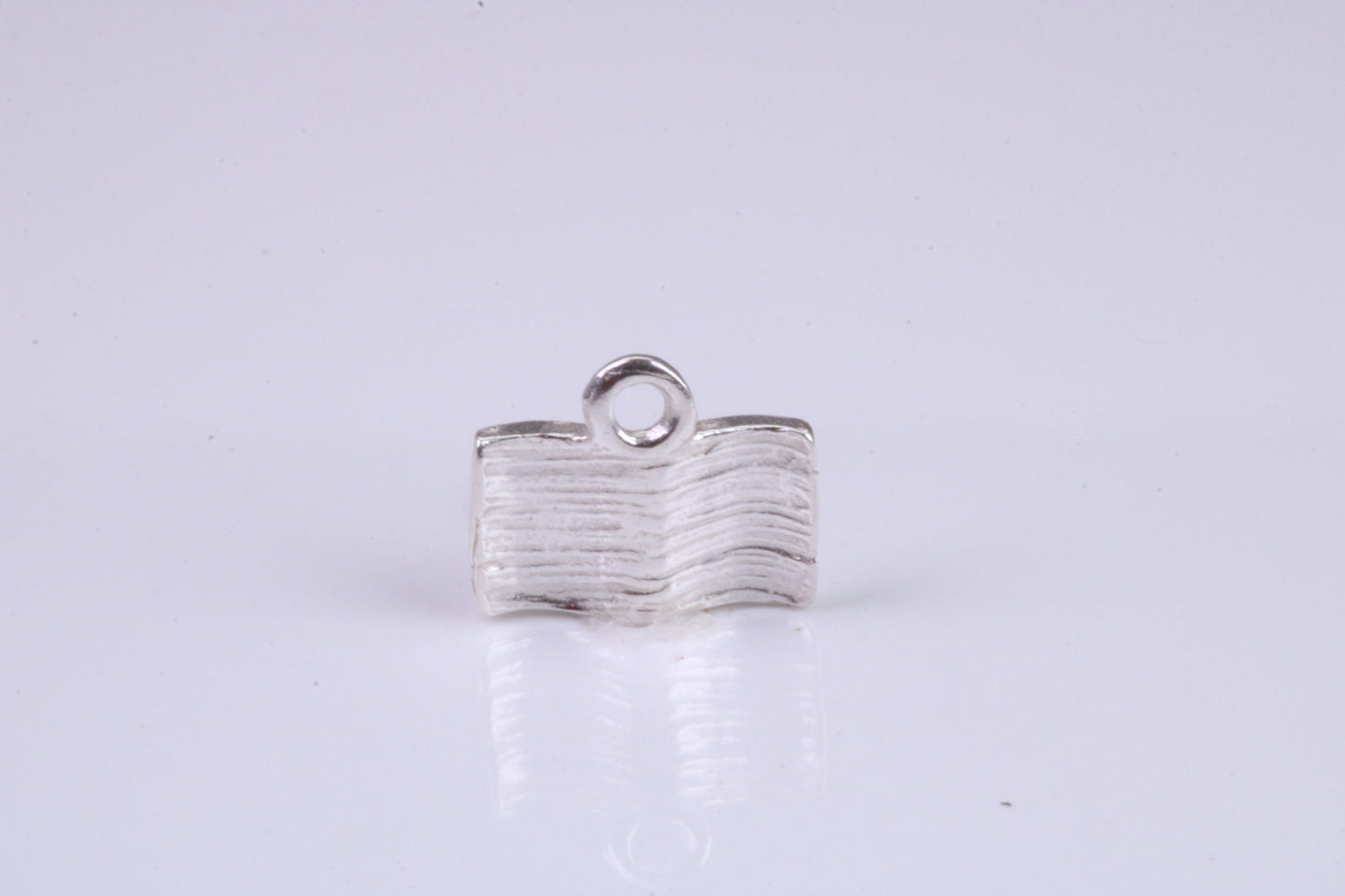Book Charm, Traditional Charm, Made from Solid 925 Grade Sterling Silver, Complete with Attachment Link