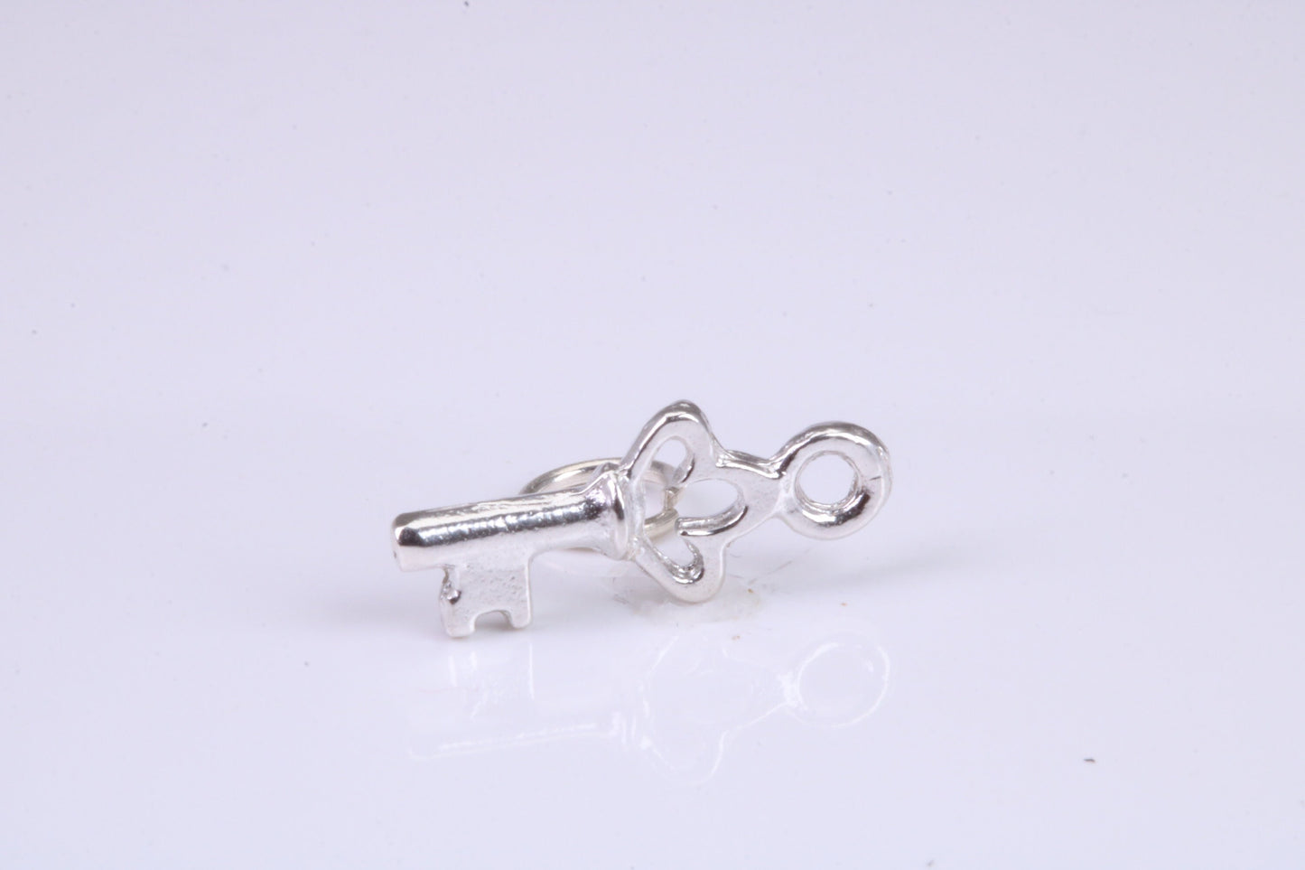 Key Charm, Traditional Charm, Made from Solid 925 Grade Sterling Silver, Complete with Attachment Link