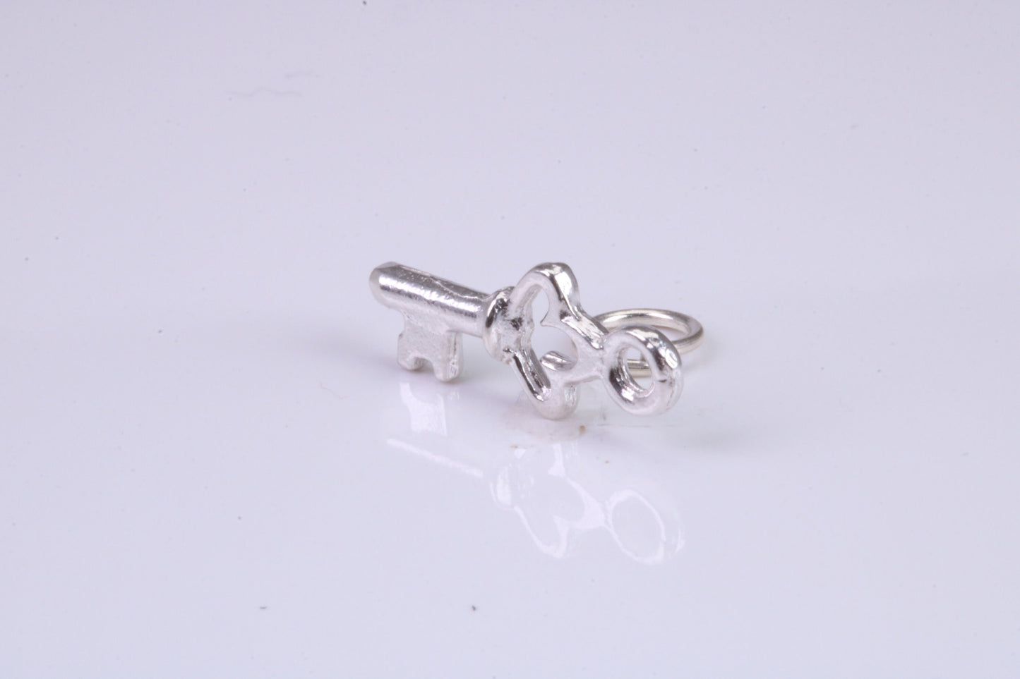 Key Charm, Traditional Charm, Made from Solid 925 Grade Sterling Silver, Complete with Attachment Link