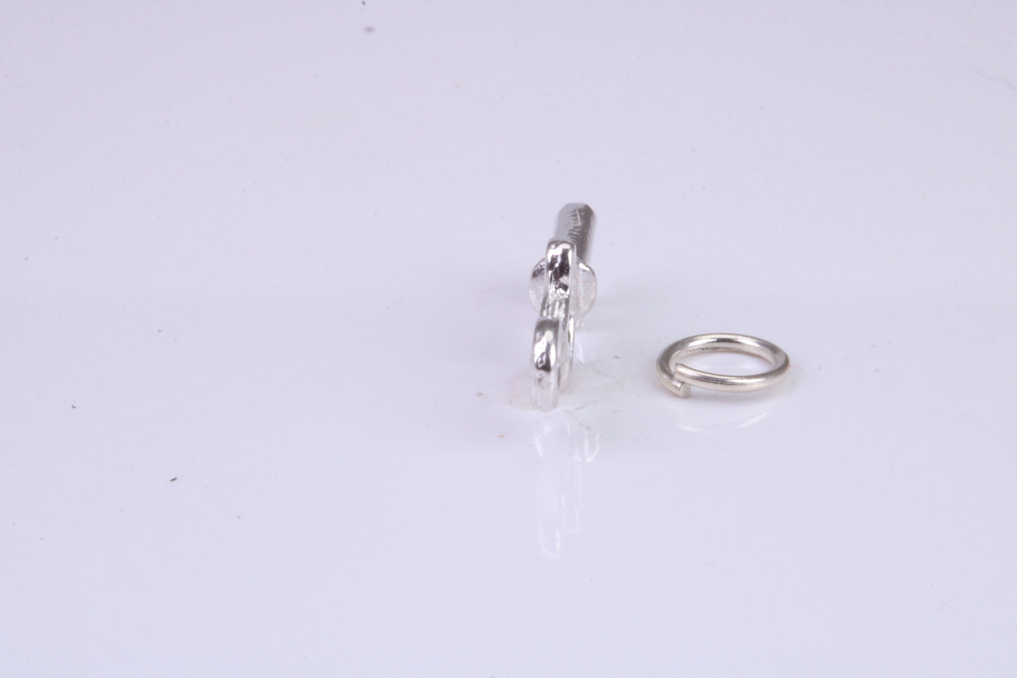 Key Charm, Traditional Charm, Made from Solid 925 Grade Sterling Silver, Complete with Attachment Link